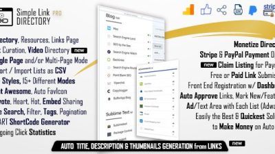 Simple Link Directory Pro v13.4.9 – WordPress Plugin Download