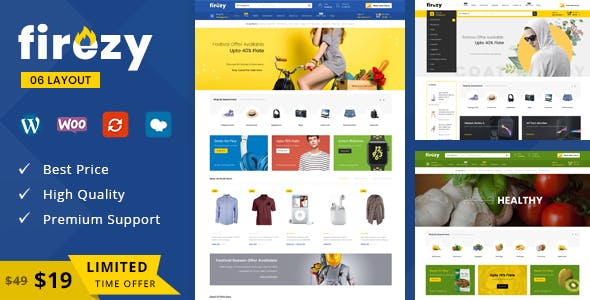 firezy – Multipurpose WooCommerce Theme (version 21 September 2021) Download