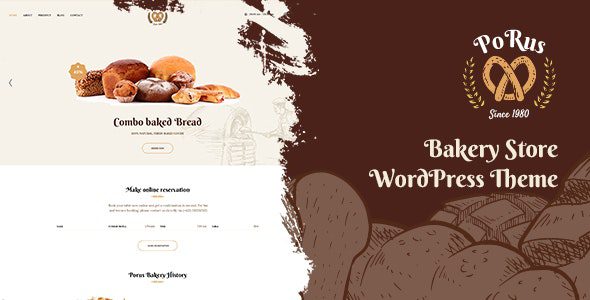 Porus – Bakery Store WordPress Theme v.1.0.5 Download