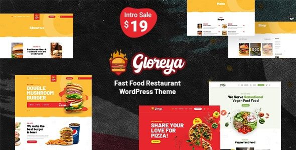 Gloreya v2.0.5 – Fast Food WordPress Theme Download
