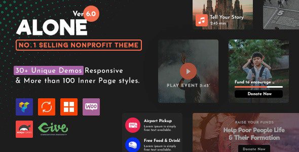 Alone v.7.2.1 – Charity Multipurpose Non-profit WordPress Theme Download