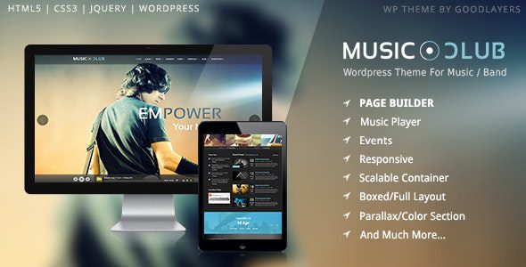 Music Club v.1.8.5 – Band Party WordPress Download