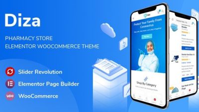 Diza – Pharmacy Store Elementor Woo Theme v.1.1.11 Download