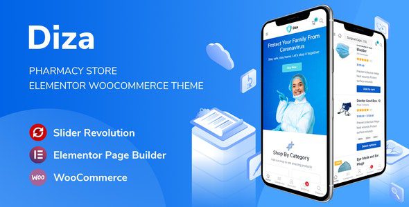 Diza – Pharmacy Store Elementor Woo Theme v.1.1.11 Download