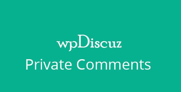 wpDiscuz – Private Comments v.7.0.8 Download