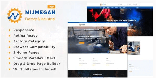 Nijmegan v1.9 – Factory and Industrial Business WordPress Theme Download