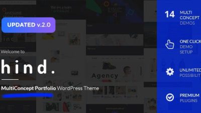 Hind – Multi-Concept Portfolio & Photography WordPress Theme v.2.3 Download