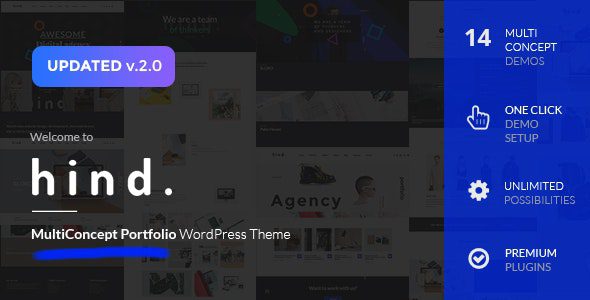 Hind – Multi-Concept Portfolio & Photography WordPress Theme v.2.3 Download