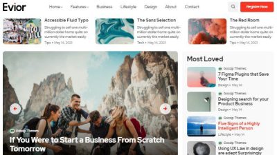 Evior - Modern Magazine WordPress Theme Download