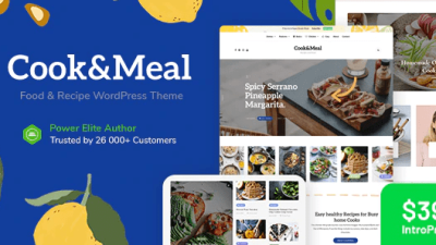 Cook&Meal – Food Blog & Recipe WordPress Theme v1.0.1 Download