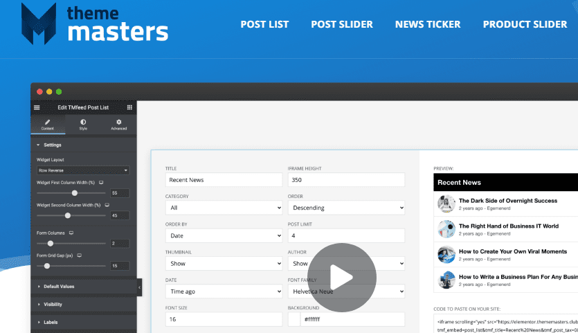 TMfeed WordPress Plugin