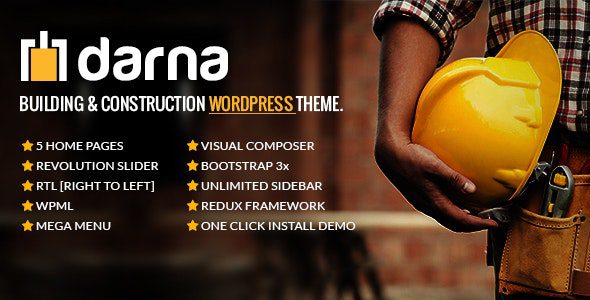 Darna-Building & Construction WordPress Theme Download Nulled