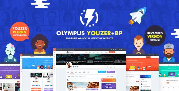 Olympus Powerful BuddyPress Theme for Social Networking v.3.80 Download