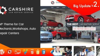 Car Shire v.2.7 Auto Mechanic & Repair WordPress Theme Download