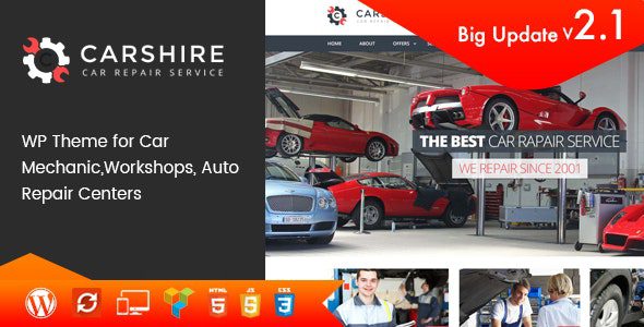 Car Shire v.2.7 Auto Mechanic & Repair WordPress Theme Download