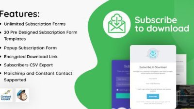 Subscribe to Download An Advanced Subscription Plugin For WordPress v1.2.9 Download