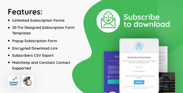 Subscribe to Download An Advanced Subscription Plugin For WordPress v1.2.9 Download