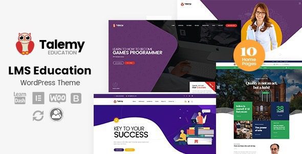 Talemy - LMS 教育 WordPress 主题无效