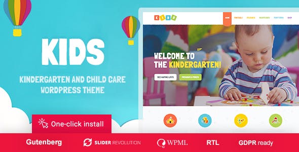 Kids – Day Care & Kindergarten WordPress Theme for Children & v1.1.8 Download