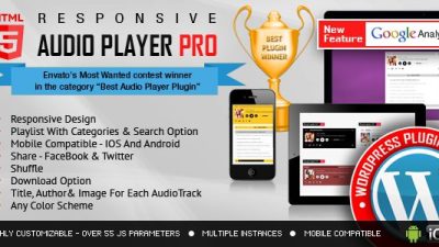 Responsive HTML5 Audio Player PRO WordPress Plugin v3.5 Download