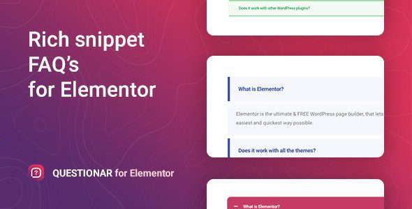 Questionar – FAQ Accordions for Elementor v.1.1.3 Download