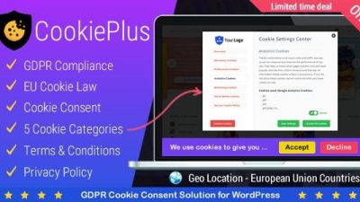 Cookie Plus v.1.6.0 – GDPR Cookie Consent Solution for WordPress Download