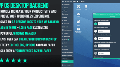 WP OS Desktop Backend v1.159 – More than a WordPress Admin Theme Download
