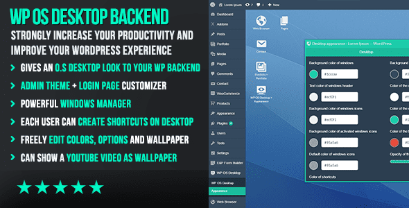 WP OS Desktop Backend v1.159 – More than a WordPress Admin Theme Download