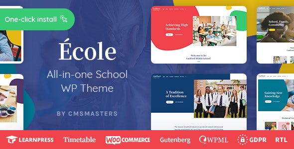 Ecole – Education & School WordPress Theme v.1.0.3 Download