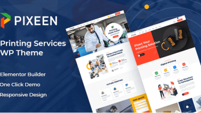 Pixeen – Printing Services Company WordPress Theme + RTL v1.0.4 Download
