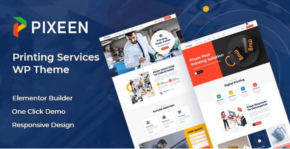 Pixeen – Printing Services Company WordPress Theme + RTL v1.0.4 Download