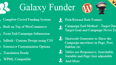 Galaxy Funder – WooCommerce Crowdfunding System v.11.7 Download