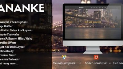Ananke – One Page Parallax WordPress Theme v.3.8.9 Free Download