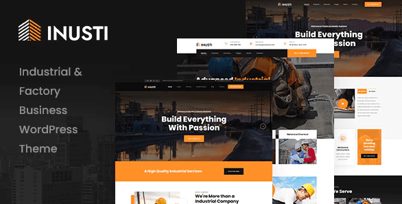 Inusti – Factory & Industrial WordPress Theme v1.0 Download