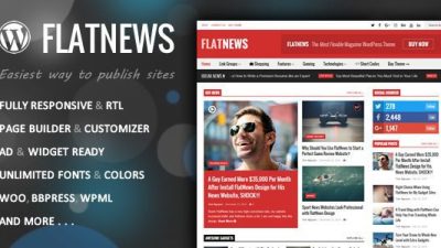 FlatNews – Responsive Magazine WordPress Theme v.5.5 Download