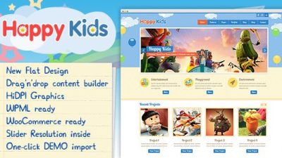 Happy Kids v.3.5.3 – Children WordPress Theme Free Download