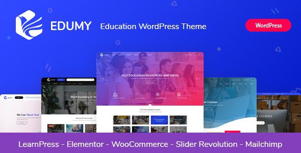 Edumy – LMS Online Education Course WordPress Theme v1.2.3 Download