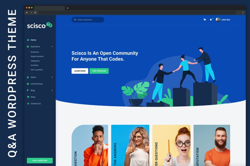 Scisco – Questions and Answers WordPress Theme v1.2.1 Download