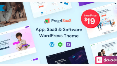 ProgriSaaS – Creative Landing Page WordPress Theme v1.0.0 Download