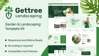 Gettree – Garden & Landscaping Elementor Template Kit Download