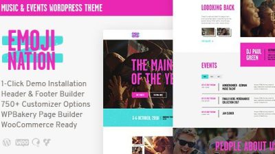 EmojiNation | Night Club & Concert Event WordPress Theme v1.0.2 Download