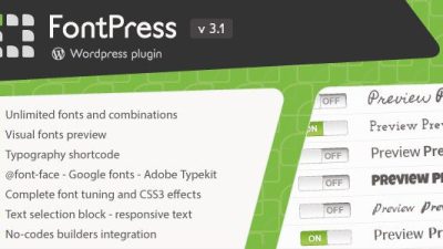 v.3.2.1 – FontPress – WordPress Font Manager Download