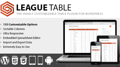 League Table WordPress Plugin v.2.13 Free Download