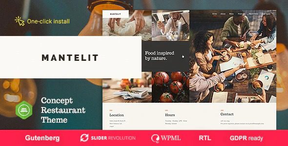 Mantelit – Restaurant WordPress Theme v.1.0.6 Download