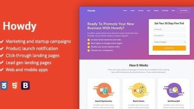 Howdy – Multipurpose High-Converting Landing Page WordPress Theme v.1.0.4 Download