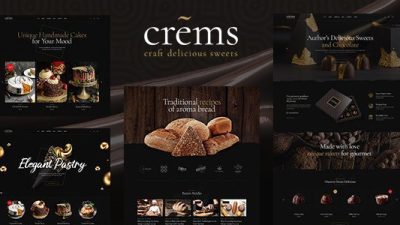 Crems – Bakery, Chocolate Sweets & Pastry WordPress Theme v1.0.2 Download