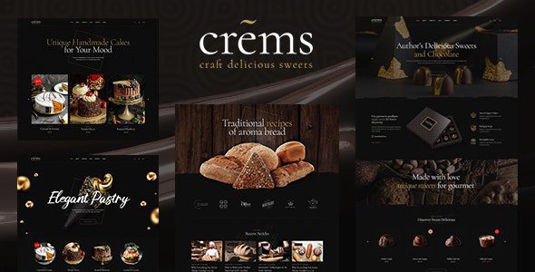 Crems – Bakery, Chocolate Sweets & Pastry WordPress Theme v1.0.2 Download