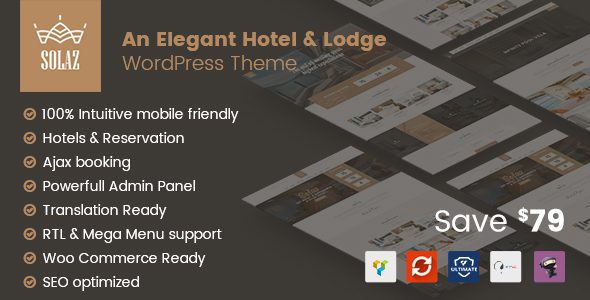 Solaz – An Elegant Hotel & Lodge WordPress Theme v1.2.2 Download