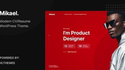 Mikael v.1.0.4 – Modern & Creative CV/Resume WordPress Theme Download