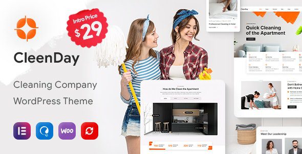 CleenDay – Cleaning Company WordPress Theme v1.0.1 Download